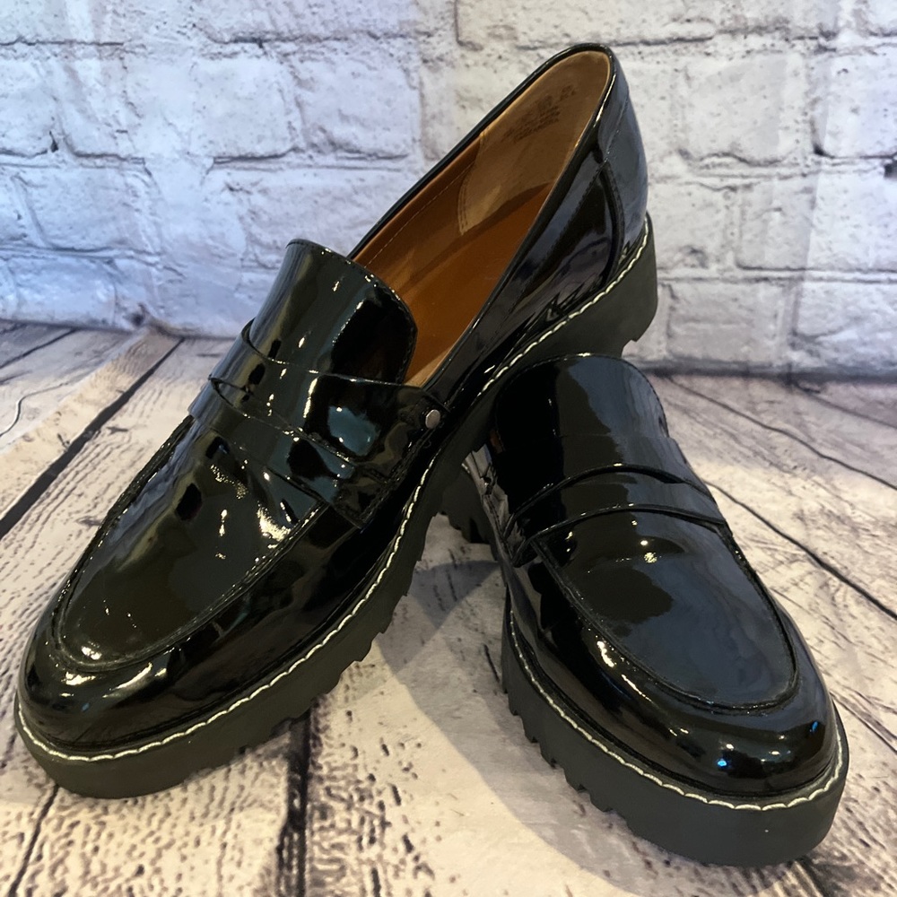 Franco Sarto Black Patent Loafers Size 9.5 (New w/o Tags or box)